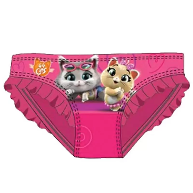 COSTUME SLIP 44 GATTI FUCSIA 3-4 ANNI