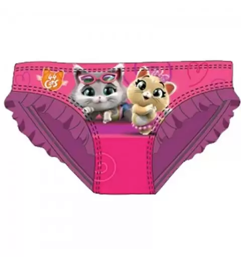 COSTUME SLIP 44 GATTI VIOLA  4-5 ANNI