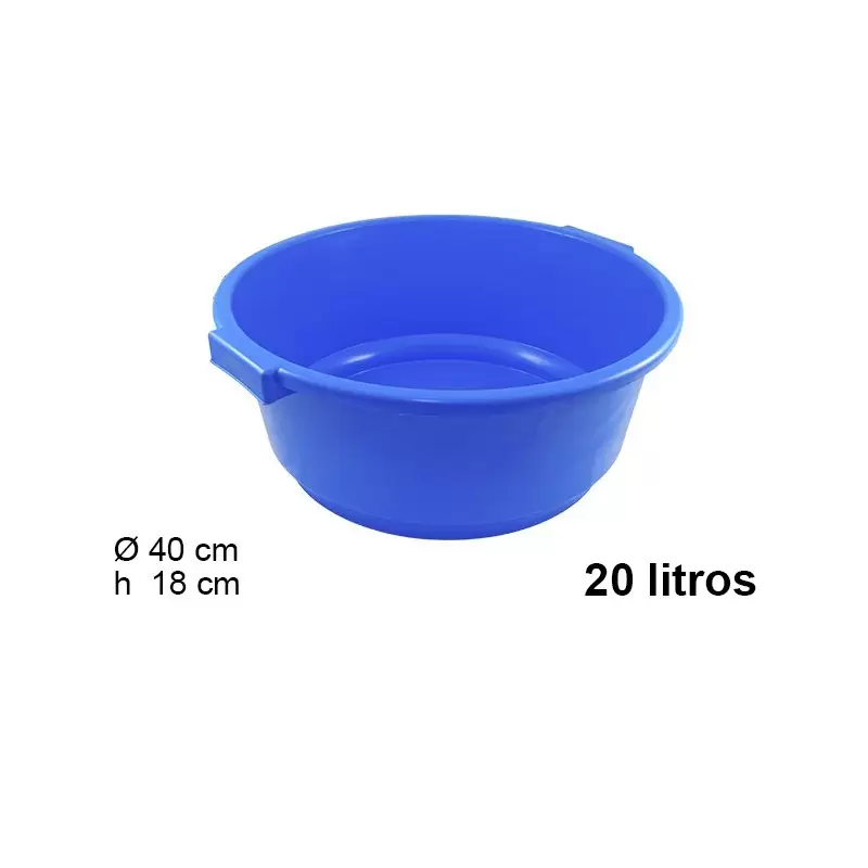 Bacinella Catino in plastica Tondo Blu 20l 43x40x18cm 103023