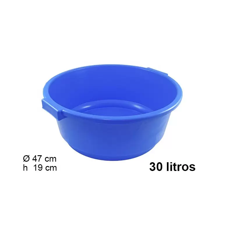 Bacinella Catino in plastica Tondo Blu 30l 48x47x19cm 103025