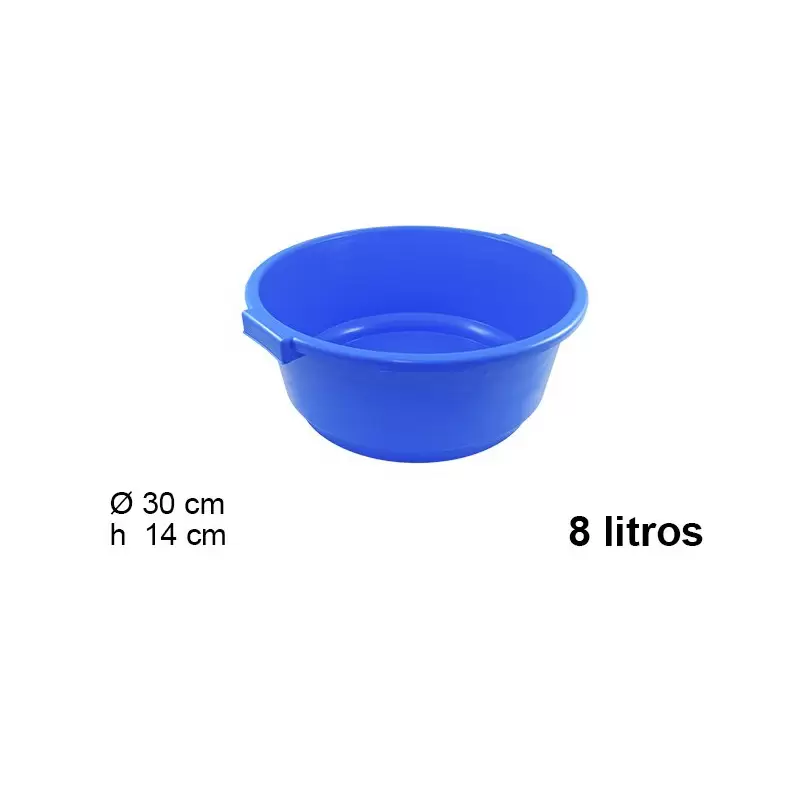 Bacinella Catino in plastica Tondo Blu 8l 32x30x14cm 103018