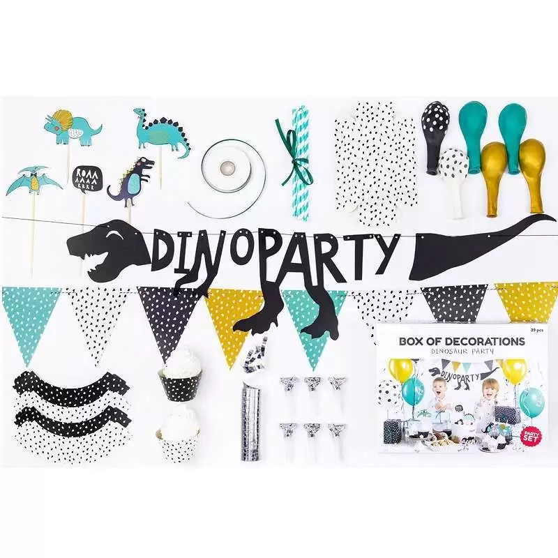 ADDOBBI COMPLEANNO A TEMA DINOSAURI – DECORAZIONI PER LA TAVOLA