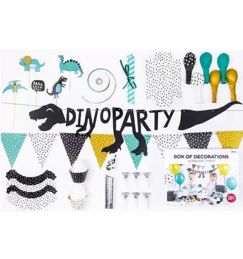 ADDOBBI COMPLEANNO A TEMA DINOSAURI – DECORAZIONI PER LA TAVOLA