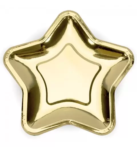 PIATTI STELLA ORO 23 CM - 6 PZ