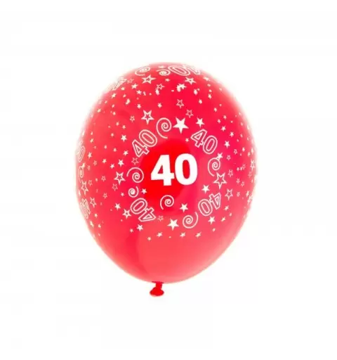 PALLONCINI MEDIUM IN LATTICE " 40 " ANNI COLORI ASSORTITI 1 PZ
