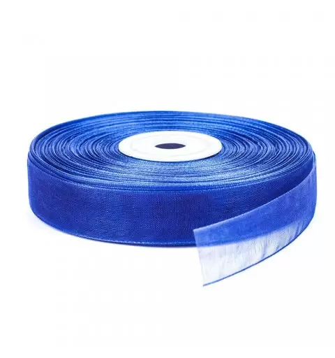 NASTRINO BLU DI ORGANZA 1 CM X 25 MT