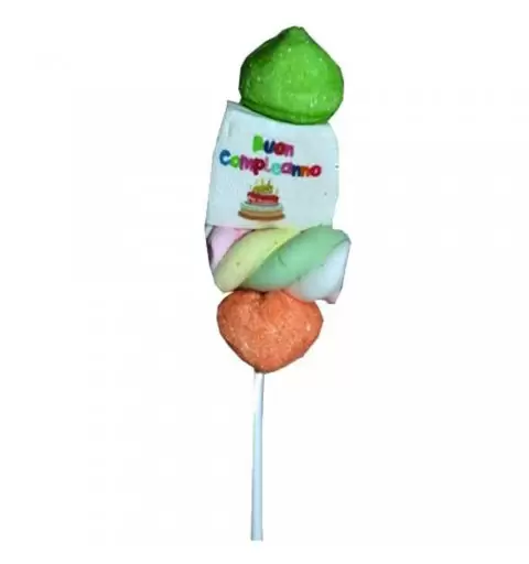 24 MINI SPIEDINI DI MARSHMALLOW COMPLEANNO