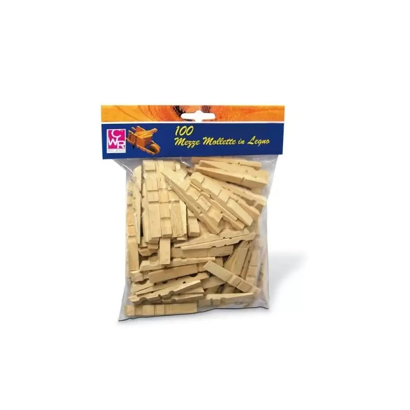 100 MEZZE MOLLETTE LEGNO 78 MM 1719