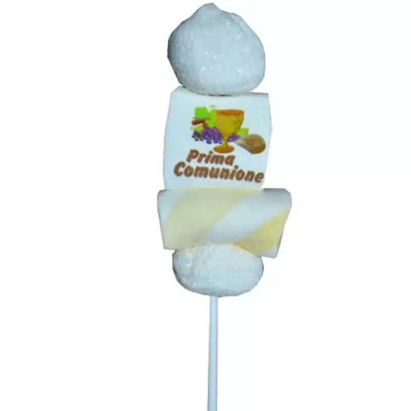 24 MINI SPIEDINI DI MARSHMALLOW PRIMA COMUNIONE