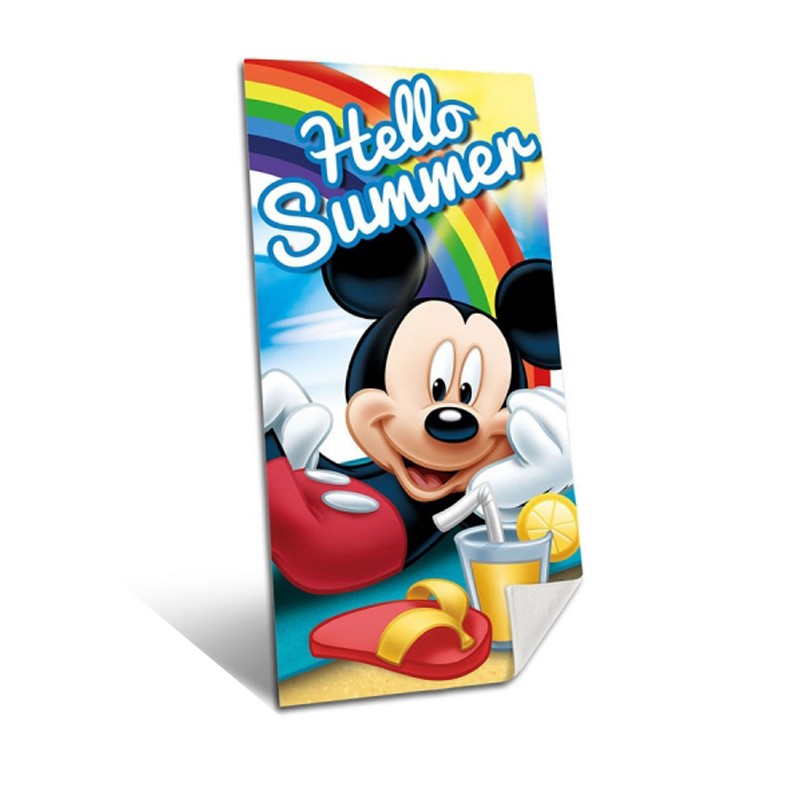 Telo Mare in Spugna Topolino Mickey Mouse  Hello Summer  WD20218