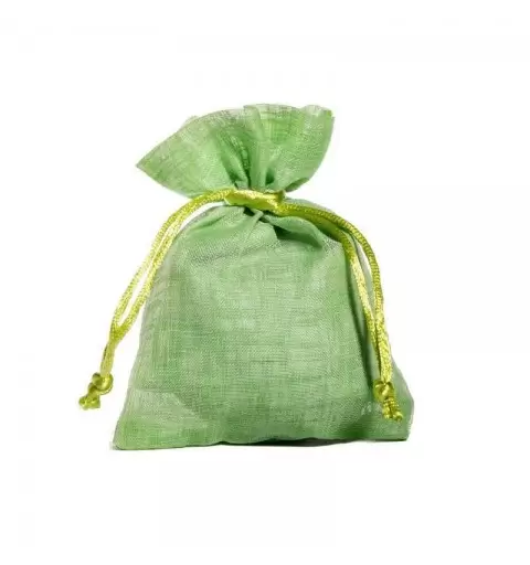 SACCHETTO VERDE CHIARO IN ORGANZA 10X12 CM