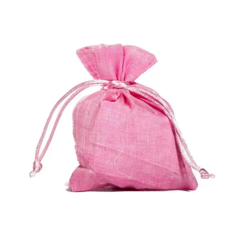 12 SACCHETTI ROSA IN ORGANZA 10X12 CM
