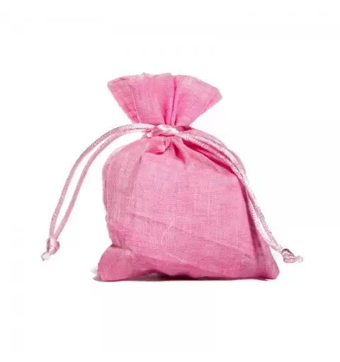 12 SACCHETTI ROSA IN ORGANZA 10X12 CM