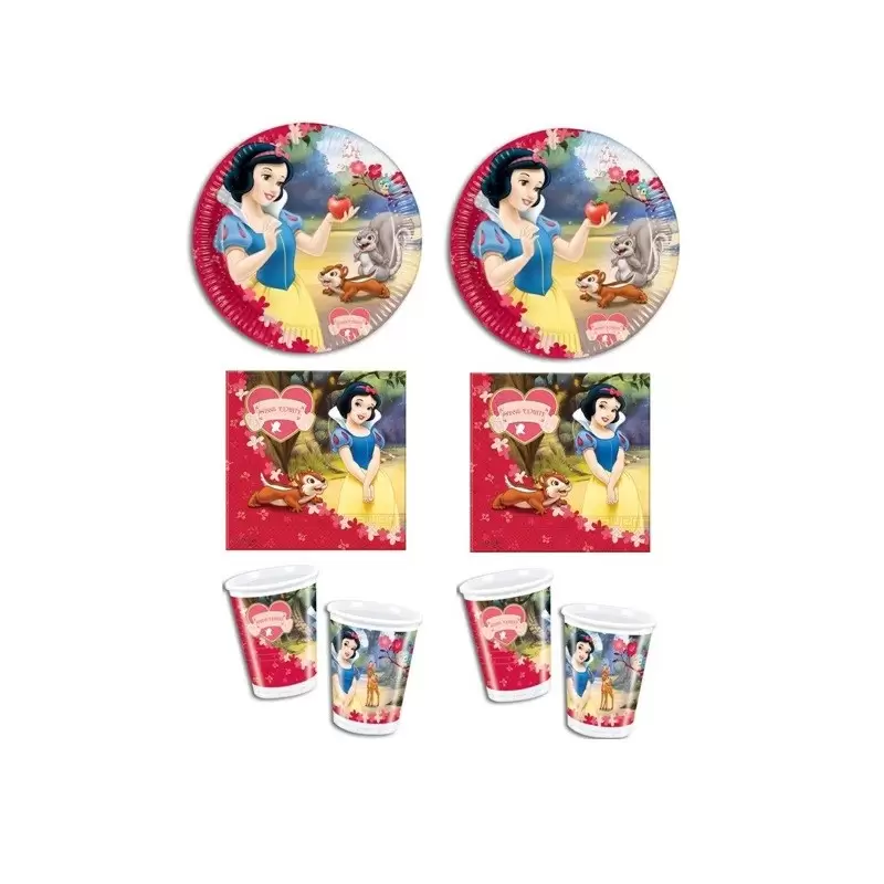 KIT N2 72 PZ COMPLEANNO BAMBINA BIANCANEVE