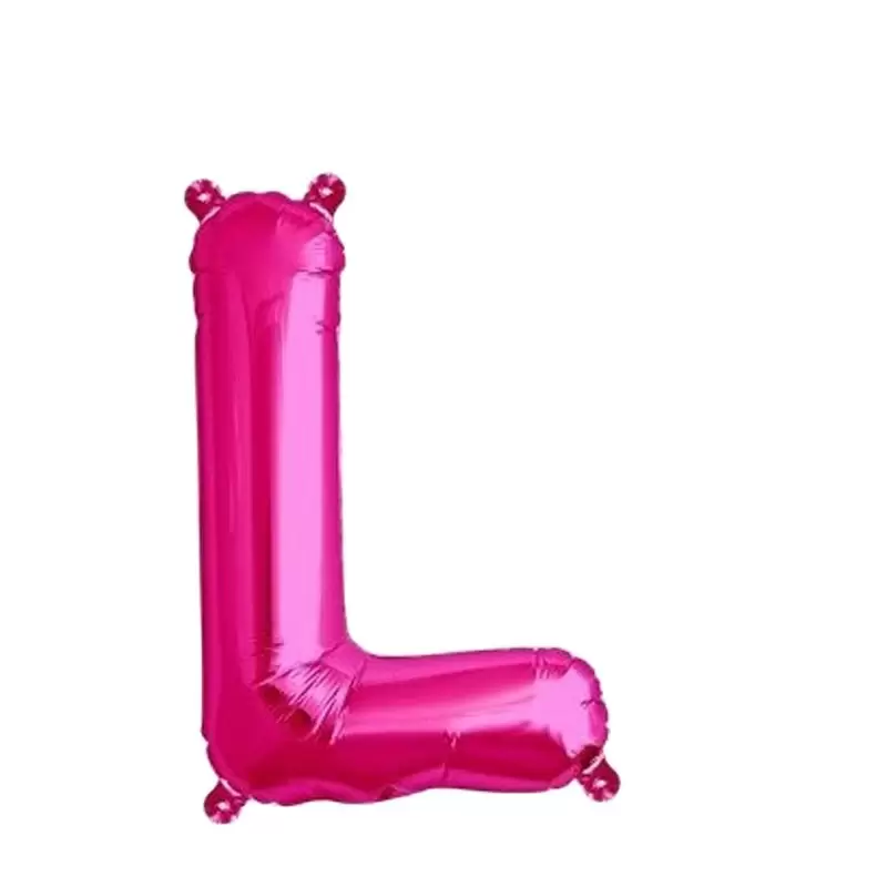 PALLONCINO FOIL LETTERA L MAGENTA FUCSIA 40 CM – 7A3822011