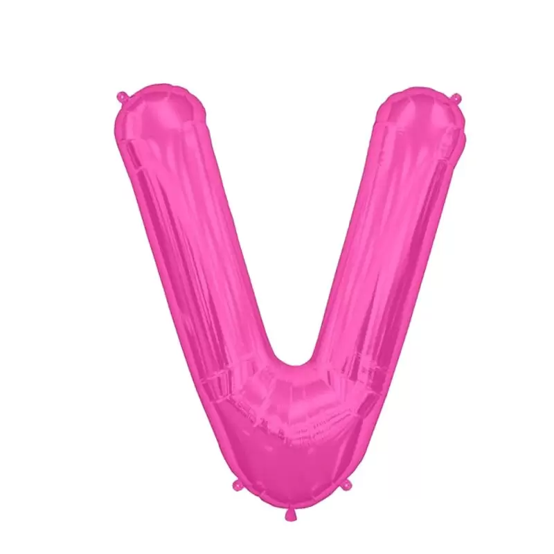 PALLONCINO FOIL LETTERA V MAGENTA FUCSIA 40 CM – 7A38223011