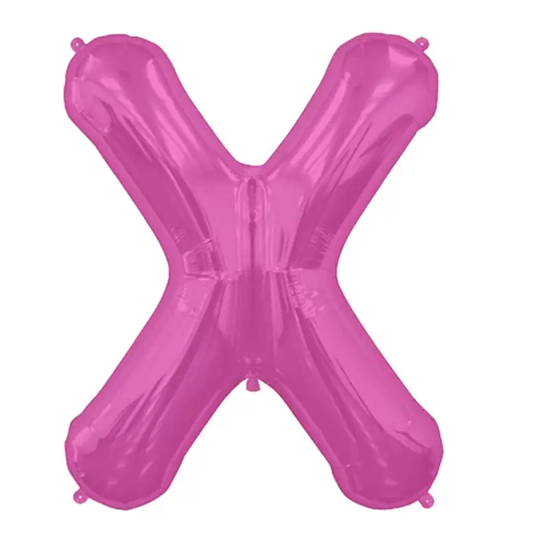 PALLONCINO FOIL LETTERA X MAGENTA FUCSIA 40 CM – 7A3823211
