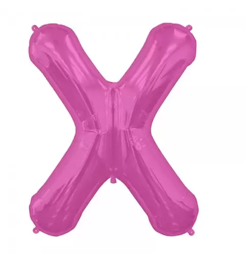 PALLONCINO FOIL LETTERA X MAGENTA FUCSIA 40 CM – 7A3823211