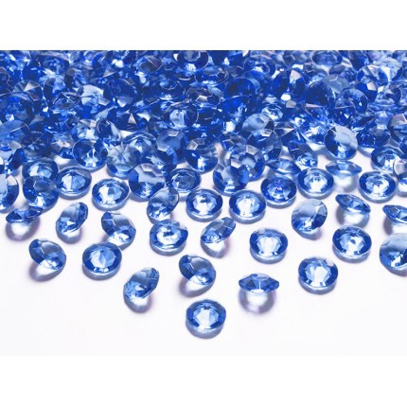 100 DIAMANTI DECORATIVI BLU NAVY 12 MM