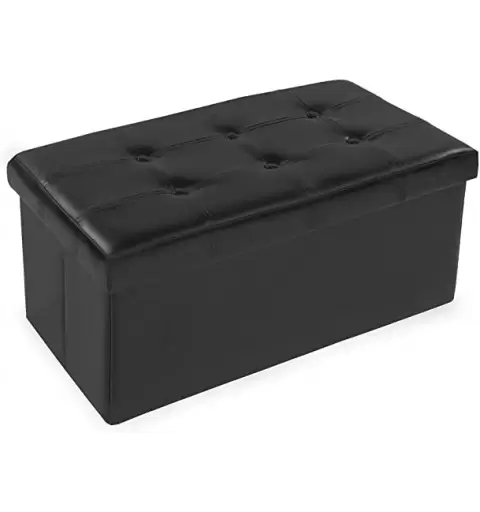POUF PIEGHEVOLE NERO RETTANGOLARE