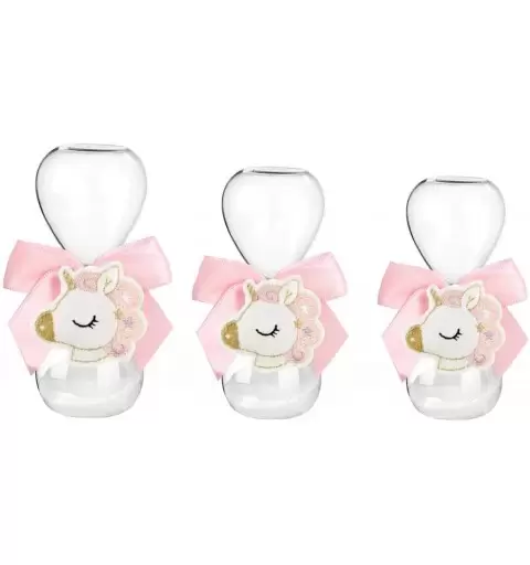 10 CLESSIDRE 13 CM CON UNICORNI DI STOFFA