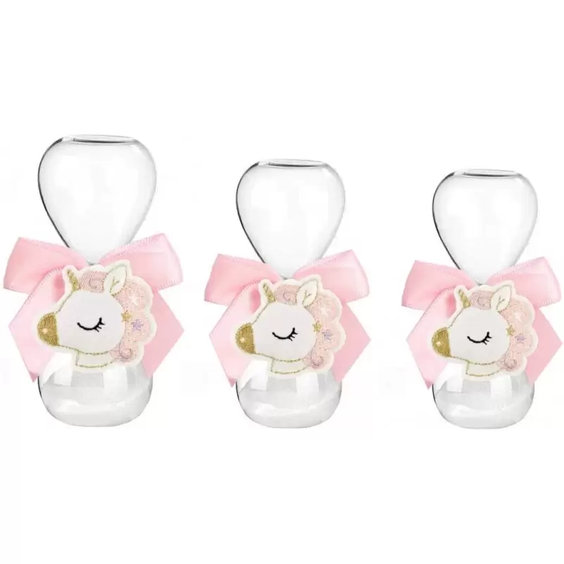 10 CLESSIDRE 10 CM CON UNICORNI DI STOFFA