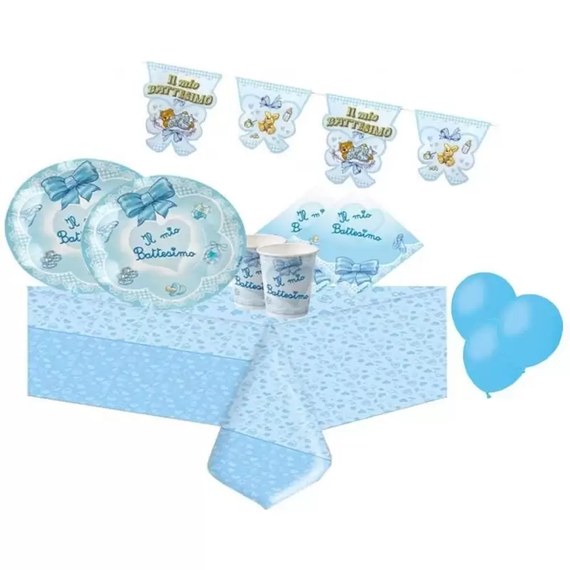 KIT N 1 IL MIO BATTESIMO FIOCCO CELESTE