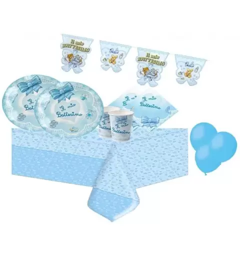 KIT N 1 IL MIO BATTESIMO FIOCCO CELESTE