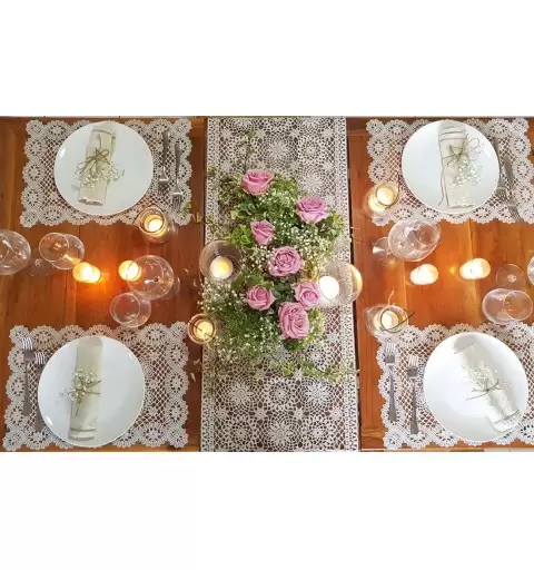 TOVAGLIETTA DI PIZZO BEIGE