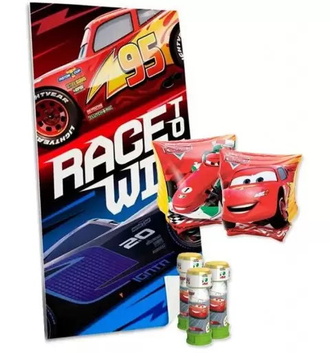 SET MARE CARS N.18 - TELO MARE BRACCIOLI E BOLLE