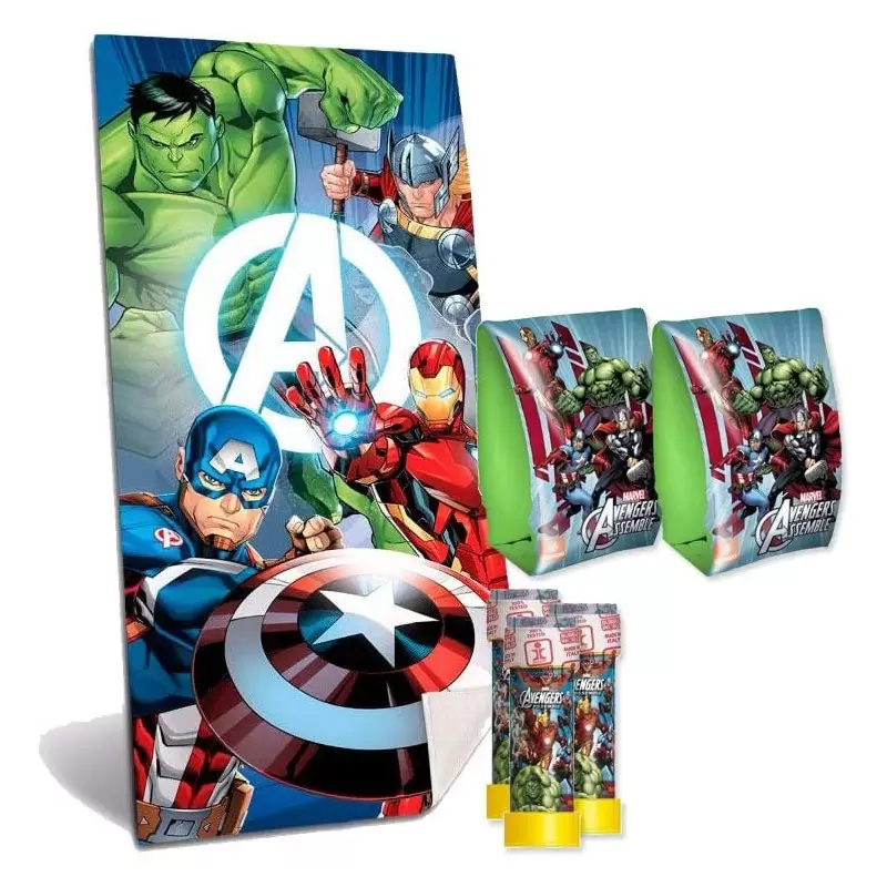 SET MARE AVENGERS N.18 - TELO MARE BRACCIOLI E BOLLE