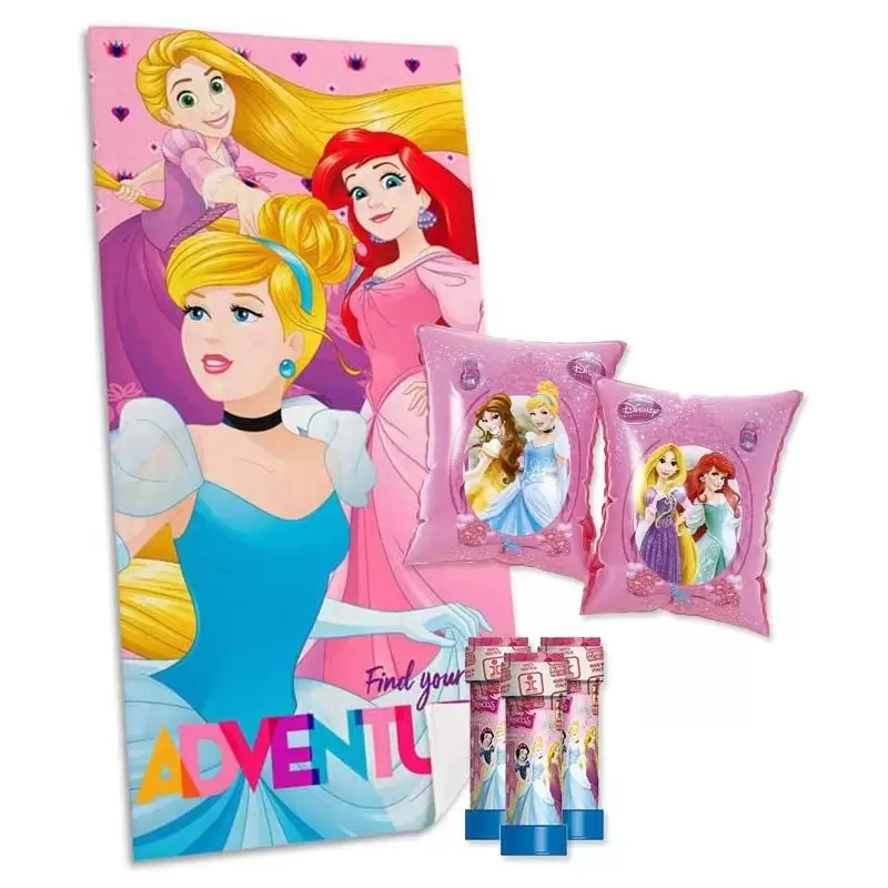 SET MARE PRINCIPESSE DISNEY N.18 - TELO MARE BRACCIOLI E BOLLE