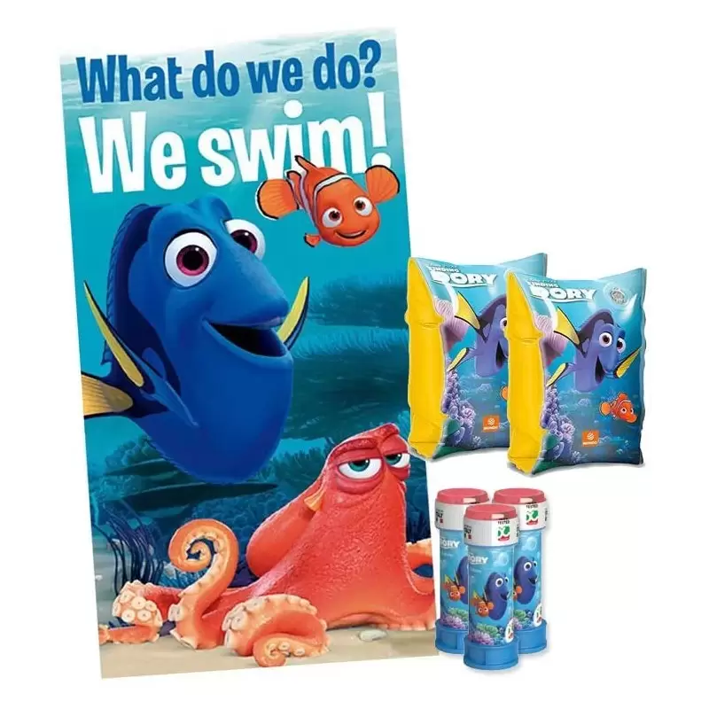 SET MARE ALLA RICERCA DI DORY N.18 - TELO MARE BRACCIOLI E BOLLE