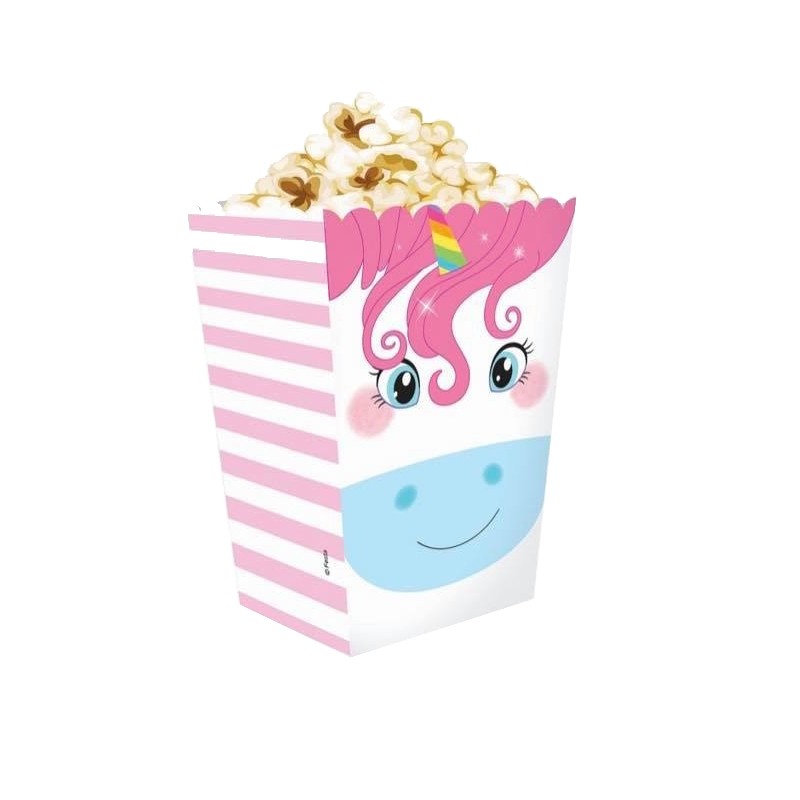 Scatoline Porta Pop Corn Unicorno Rainbow 4pz PF-PPTJ