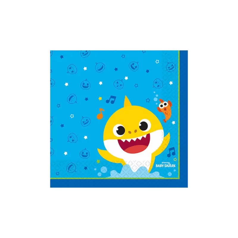 KIT N.17 BABY SHARK - COORDINATO TAVOLA PER 40 BAMBINI