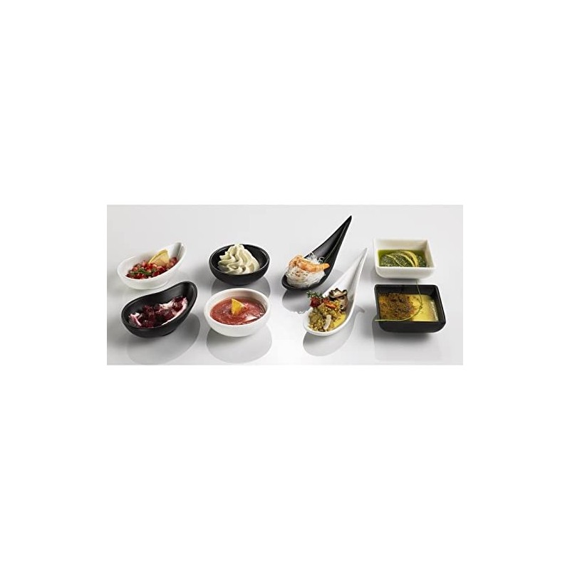 6 CUCCHIAI BIANCHI FINGER FOOD IN MELAMINA