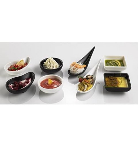 6 CUCCHIAI BIANCHI FINGER FOOD IN MELAMINA