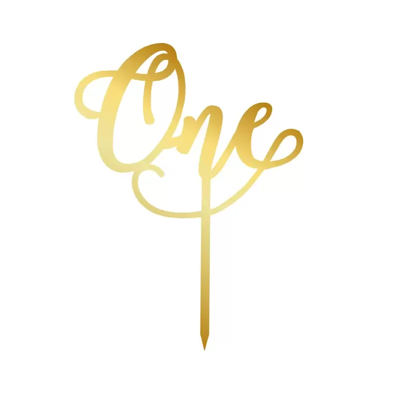 Cake Topper in Legno One oro (1 picks) 1969