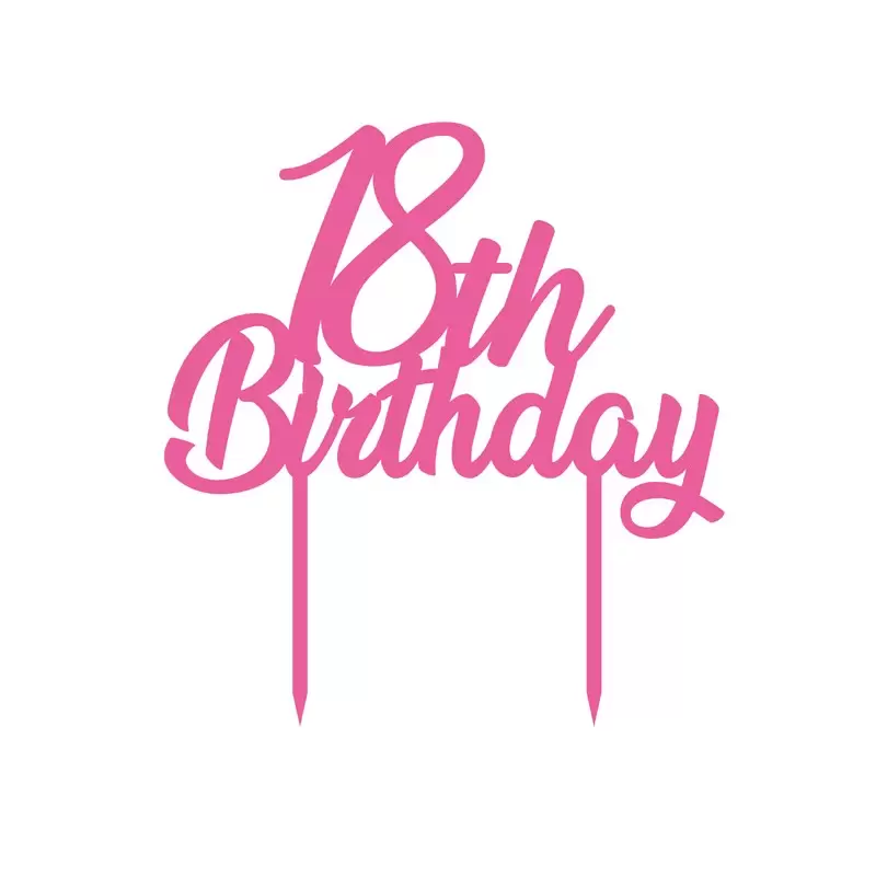 Cake Topper in Plexiglass 18th Birthdayi Fucsia 1pz 2014.