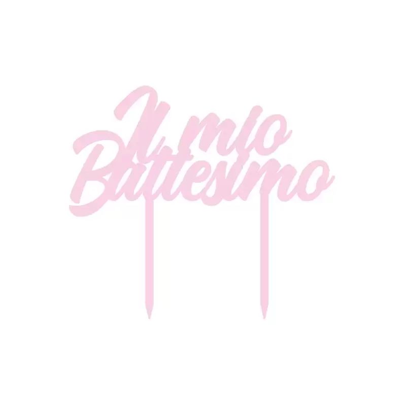 Cake Topper in Plexiglass Il Mio Battesimo Rosa 1pz 1999.