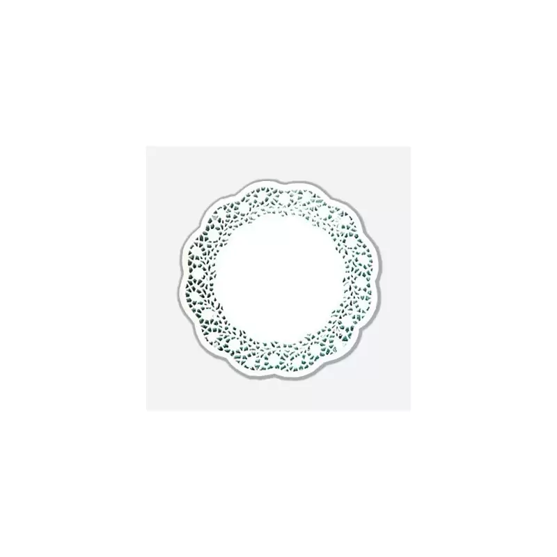 100 CENTRINI SOTTO TORTA IN CARTA BIANCA EFFETTO PIZZO 33 CM