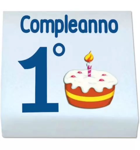 20 QUADRATINI MARSHMALLOW PRIMO COMPLEANNO CELESTE