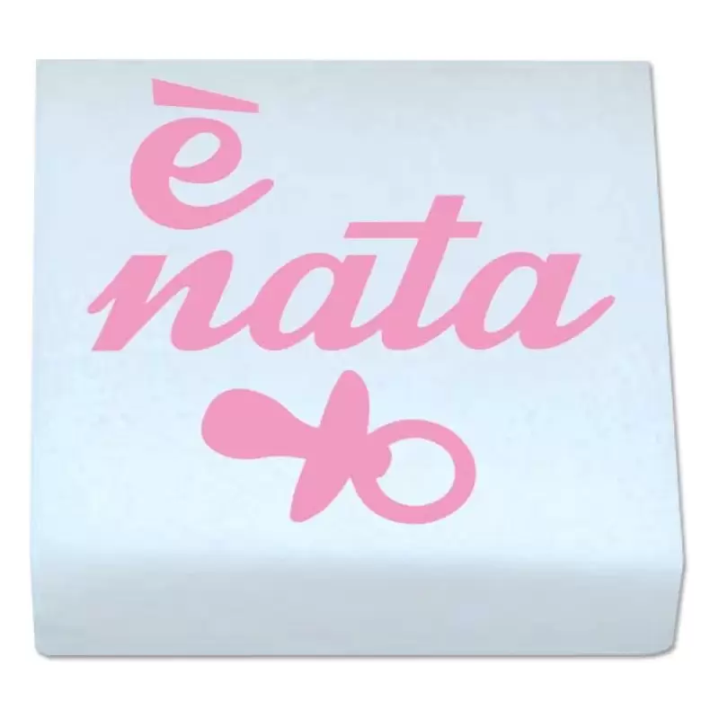 20 QUADRATINI MARSHMALLOW È NATA ROSA