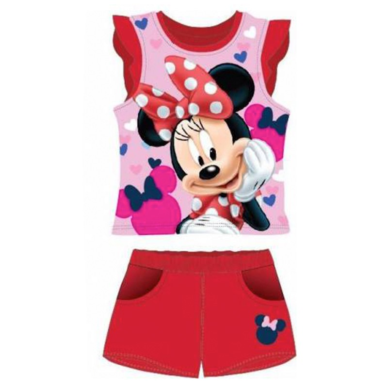 COMPLETO MINNIE ROSSO 5 ANNI - CANOTTA E PANTALONCINO