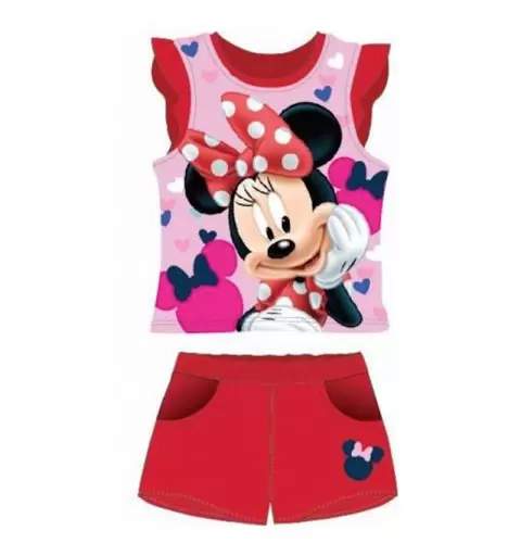 COMPLETO MINNIE ROSSO 4 ANNI - CANOTTA E PANTALONCINO
