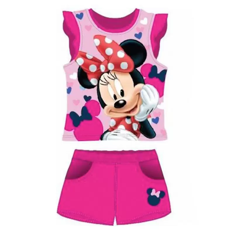 COMPLETO MINNIE FUCSIA 4 ANNI - CANOTTA E PANTALONCINO