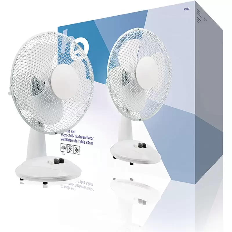 VENTILATORE DA TAVOLO HQ 23 CM 22 W BIANCO