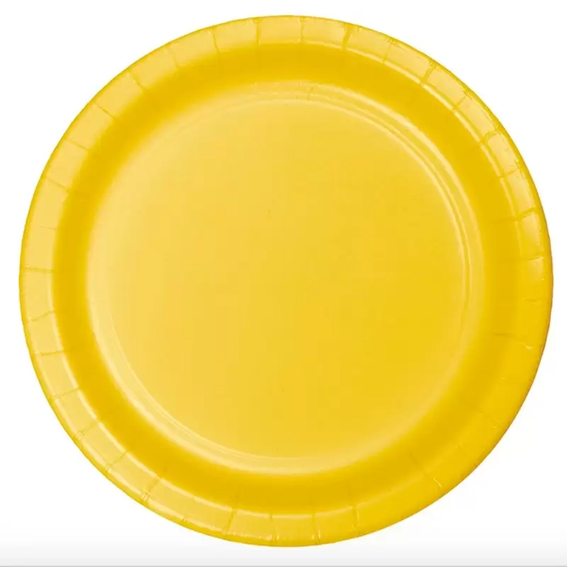 PIATTI GIALLI DI CARTA SCHOOL BUS - 8 PZ
