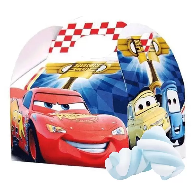 10 BOX CARS CON MARSHMALLOW TRECCIA CELESTE