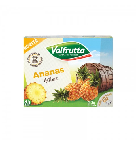 Valfrutta Succhi Ananas 3 Brick da 200ml - 1 conf